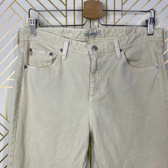 Alexa Chung for AG Adriano Goldschmied Skinny Jeans Denim Beige Cream Size 31 - Picture 3 of 12